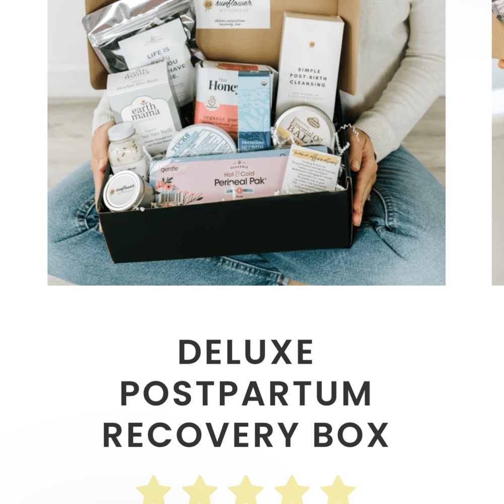 Brand new postpartum recovery box
